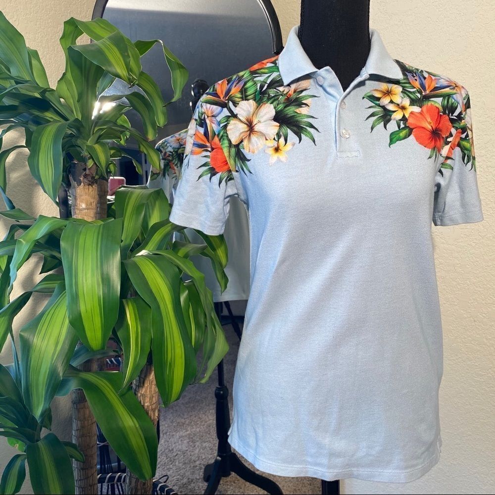 ZARA Man Floral Polo Shirt